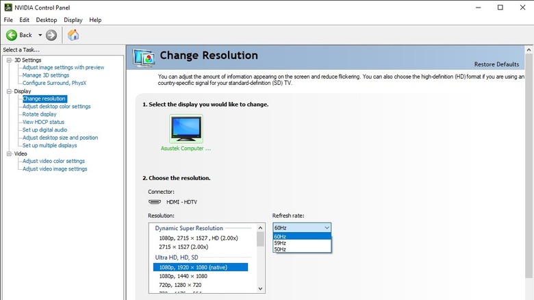 Nvidia Control Panel Change Resolution 