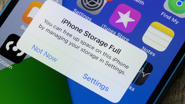 iphone storage is full message