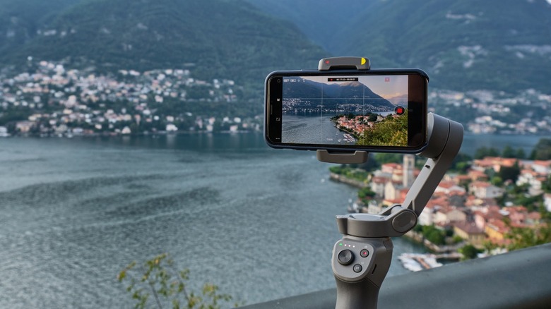 smartphone on a gimbal