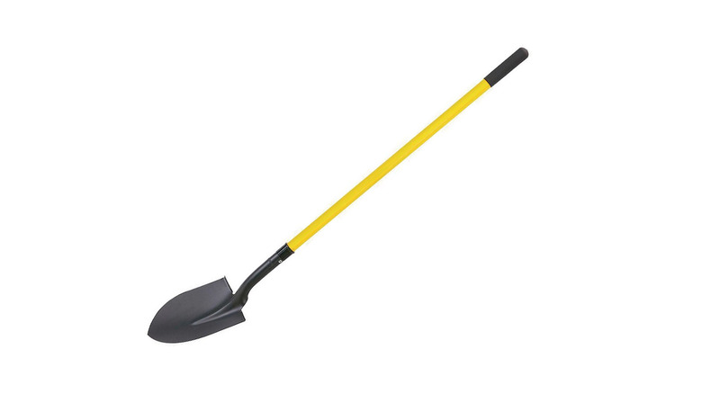 yellow handled shovel