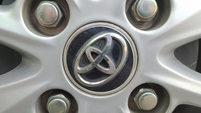 Toyota logo on wheel