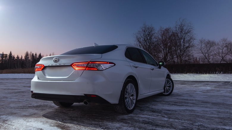 Toyota Camry in winter