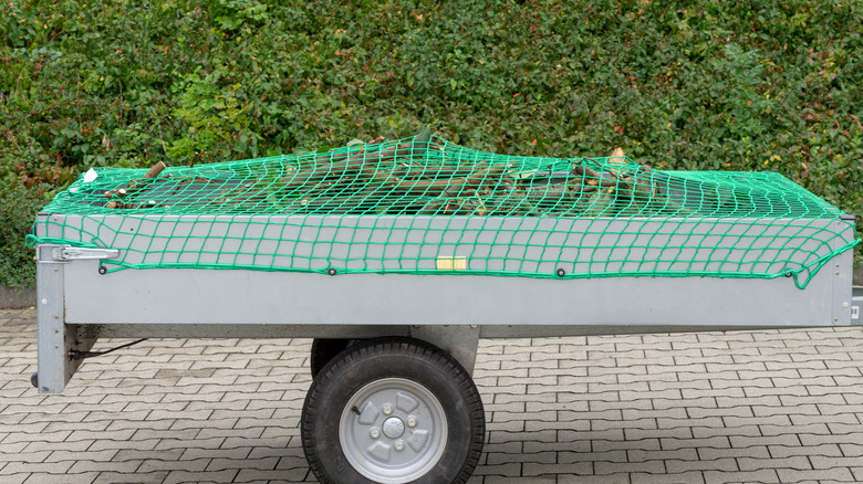 Load secured with cargo net