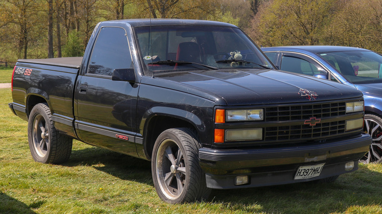 Chevy 454 SS parked in grass 