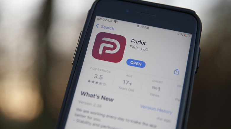 Parler app in store