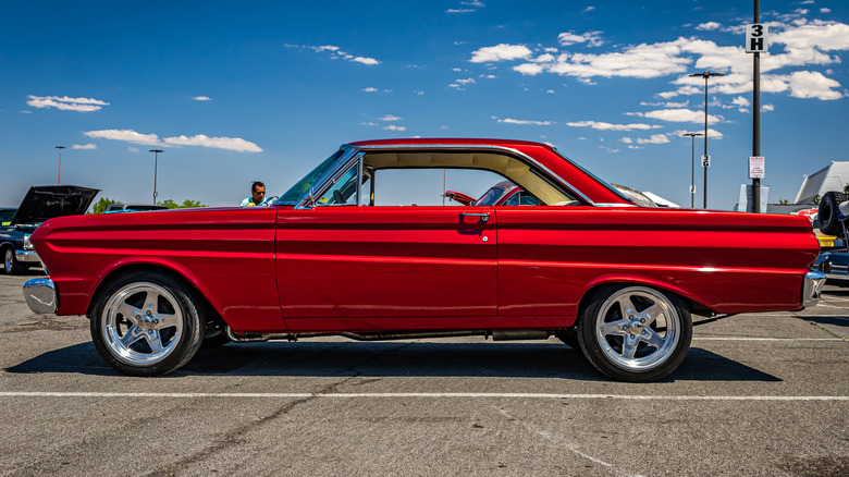 Red Ford Falcon parked