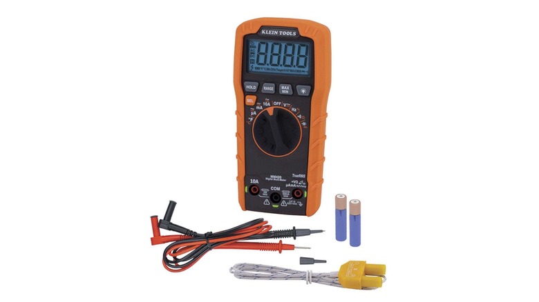 Multimeter with batteries and probes