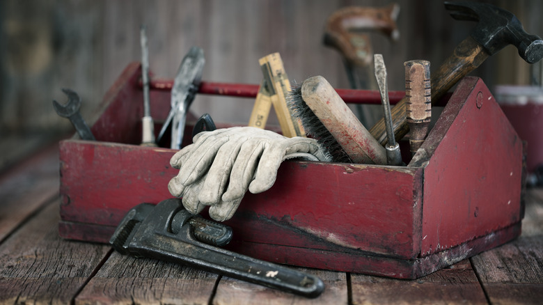 tools in a tool box