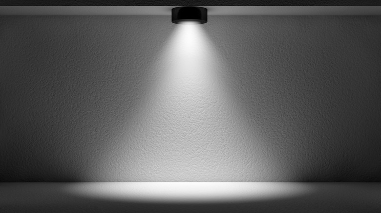 black and white ceiling spotlight