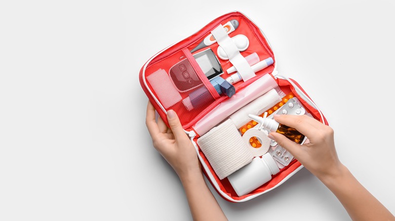 open first aid kit