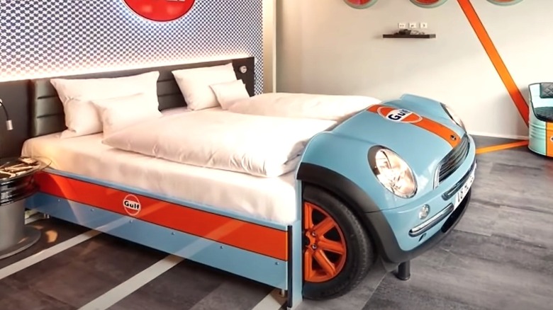 Mini converted into bed