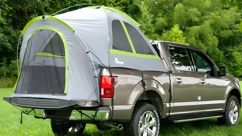 Napier truck tent on truck