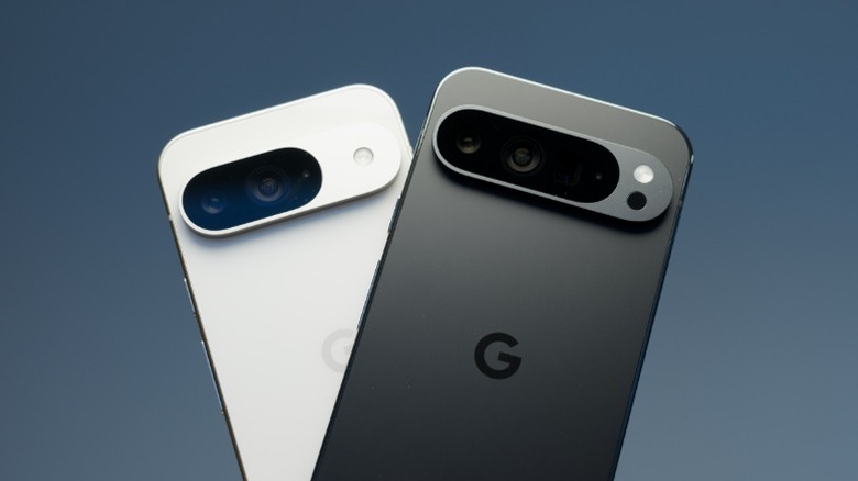 Pixel 9 series in white and black colors