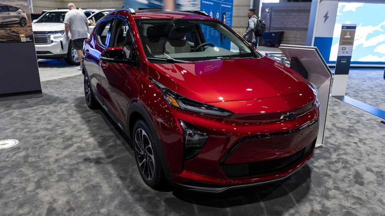 a red 2022 Chevy Bolt EUV