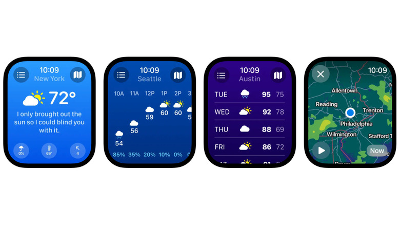 Carrot Weather Apple Watch faces