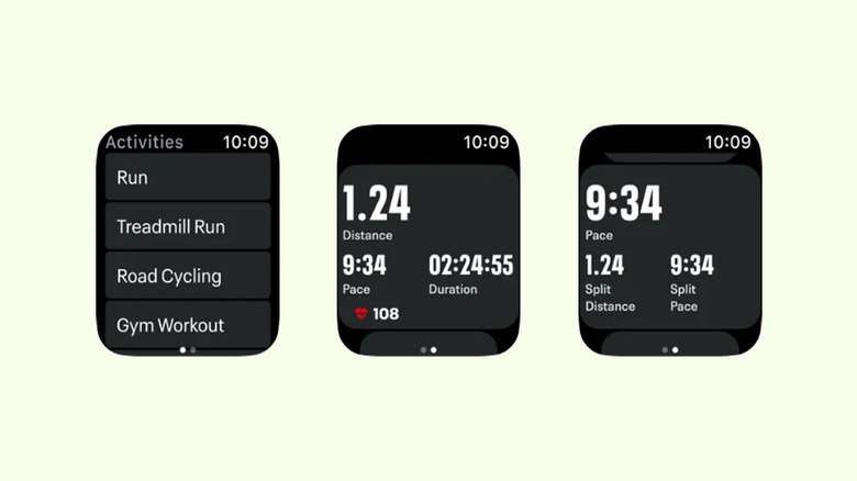 Map My Run Apple Watch app screenshots