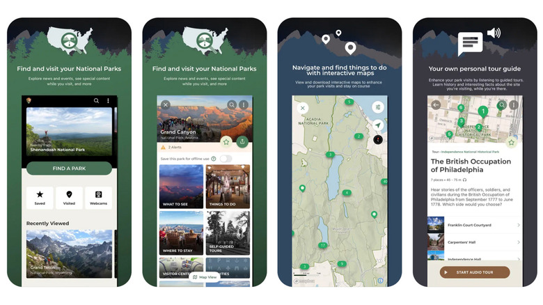 National Parks Service app previews