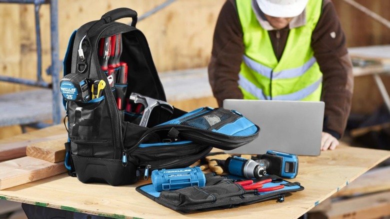 Hercules backpack full of tools