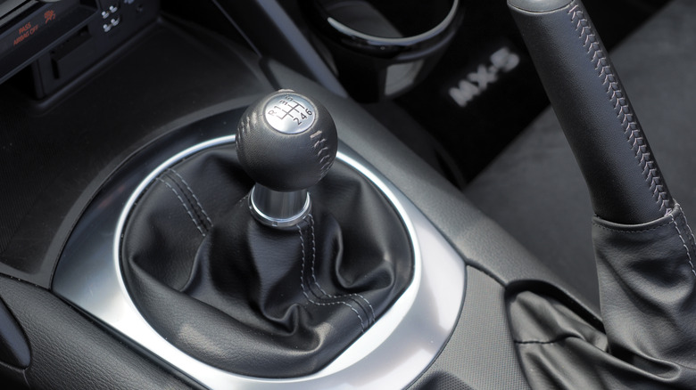 Stick shift in Mazda MX-5 Miata