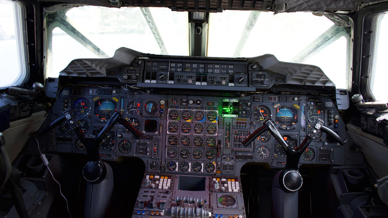 The cockpit of Concorde