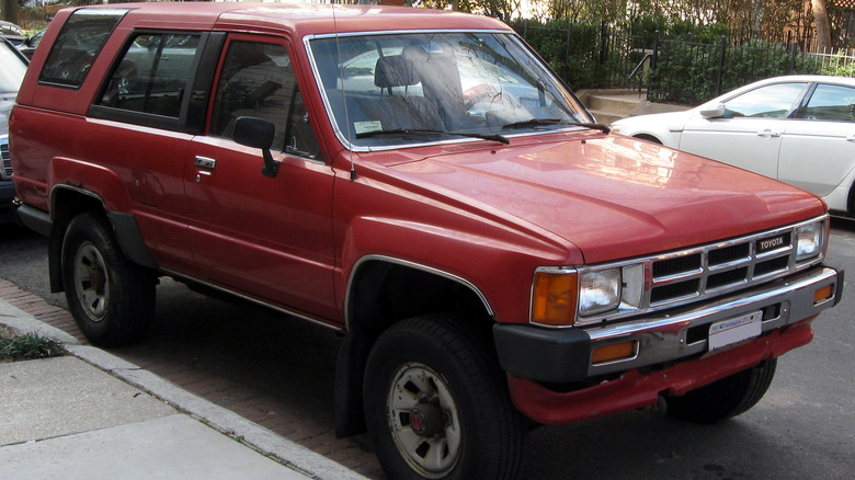 Red 1984 Toyota 4Runner parked