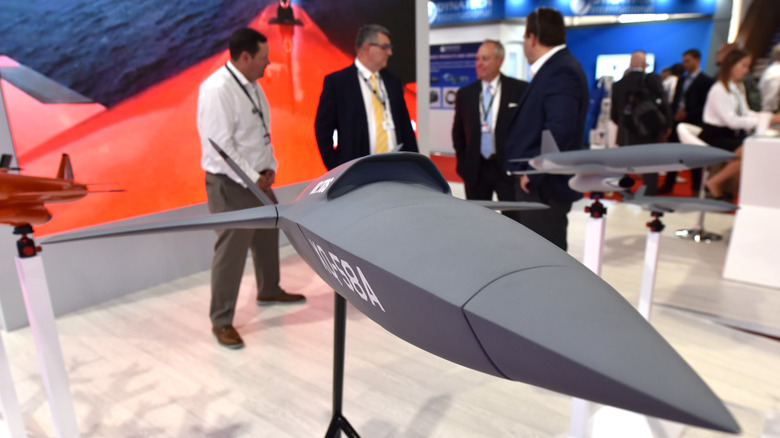 Kratos XQ-58A Valkyrie drone on display