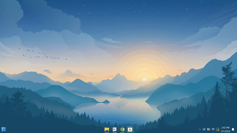 segmented Windows taskbar