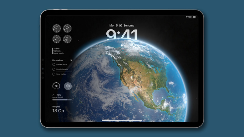 iPad lock screen customizability