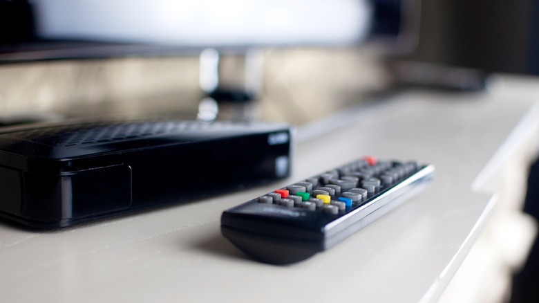 TV box with remote