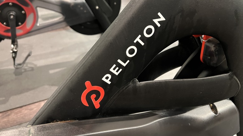 Peloton bike front close up