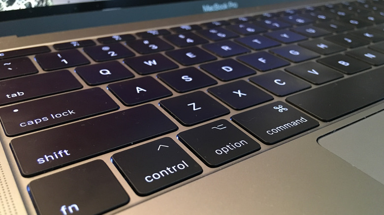 Close-up MacBook keyboard