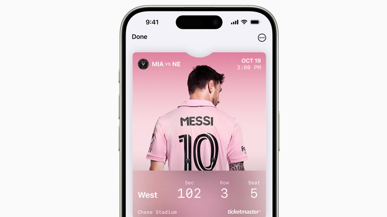 Apple Wallet ios 18 ticketmaster ticket