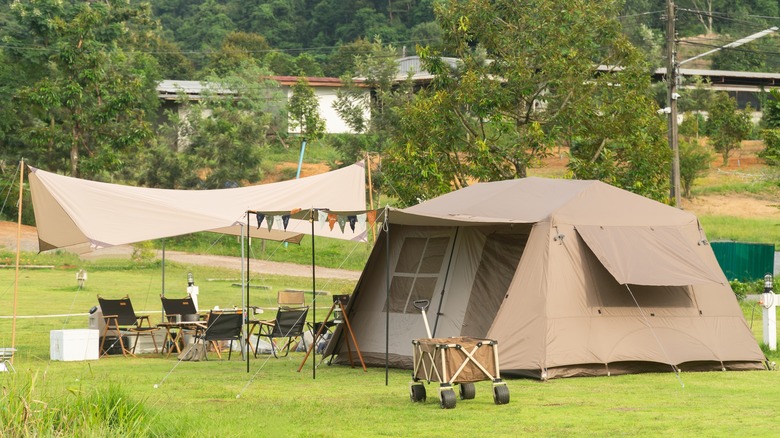 Large outdoor campsite