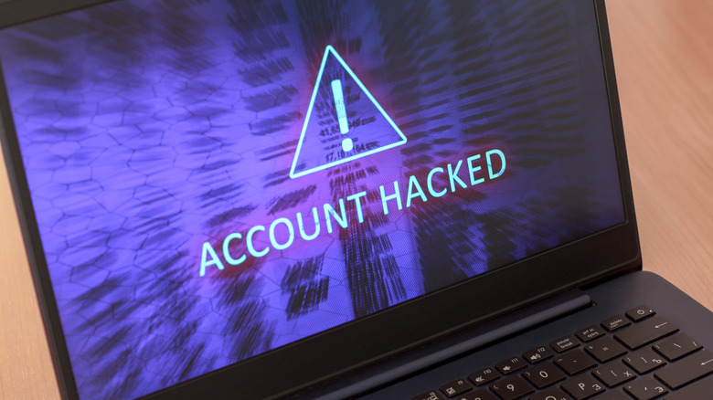 account hacked on laptop