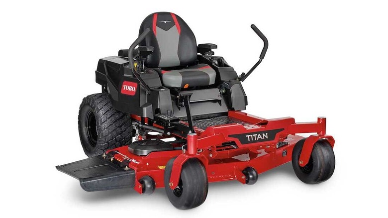 Toro Titan zero-turn mower on white background