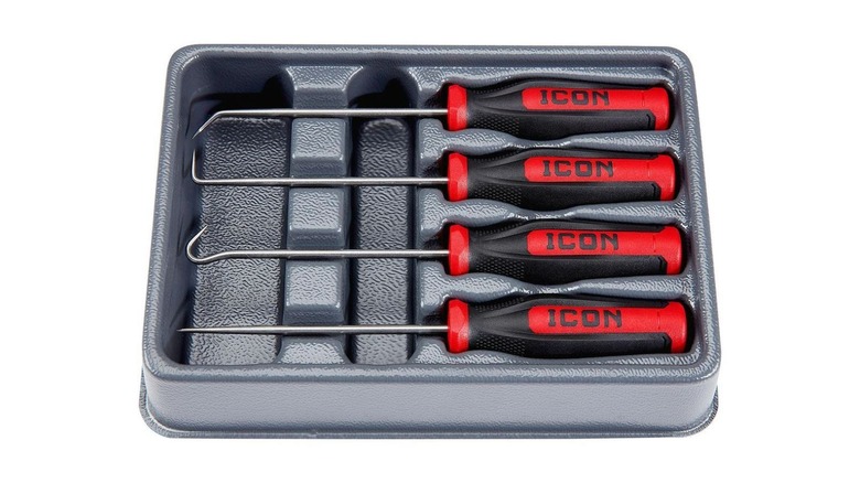 Icon mini pick and hook set in designated case.