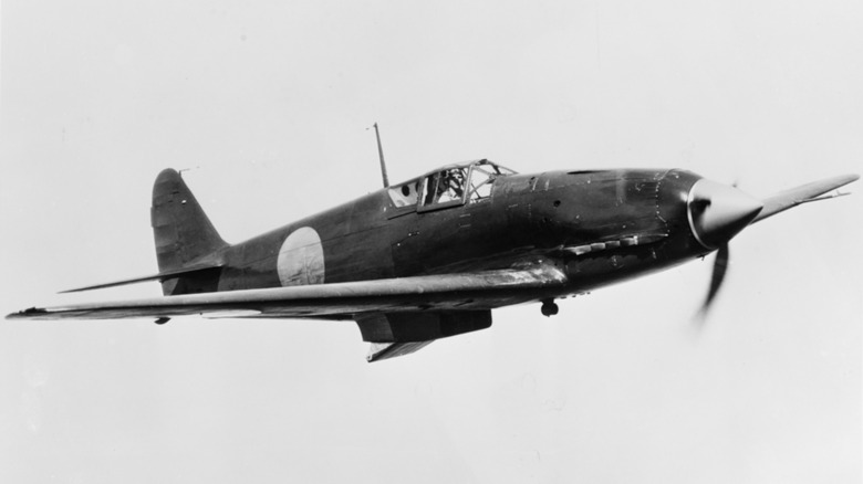 Captured Kawasaki Ki-61 in flight