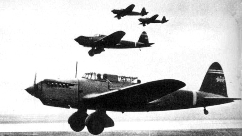 Ki-32 Mary bomber in flight