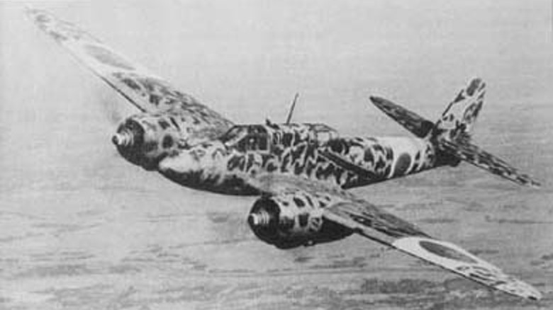 Kawasaki Ki-45 twin-engine in flight