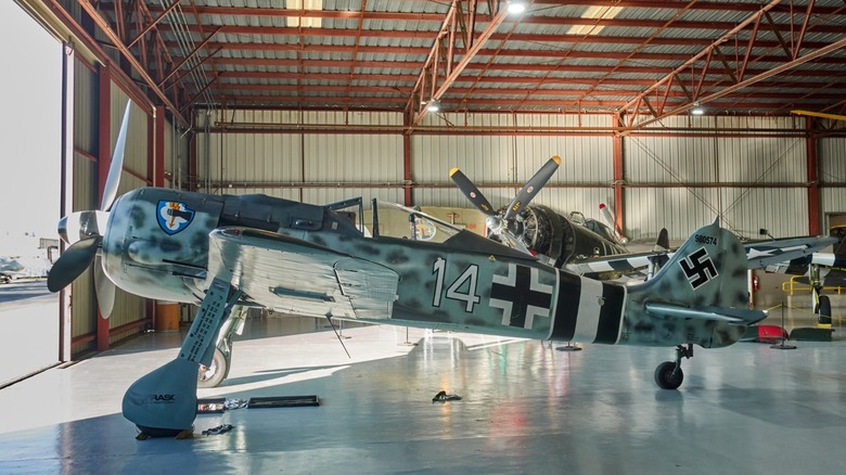 A Focke-Wulf Fw 190 fighter plane with a BMW engine