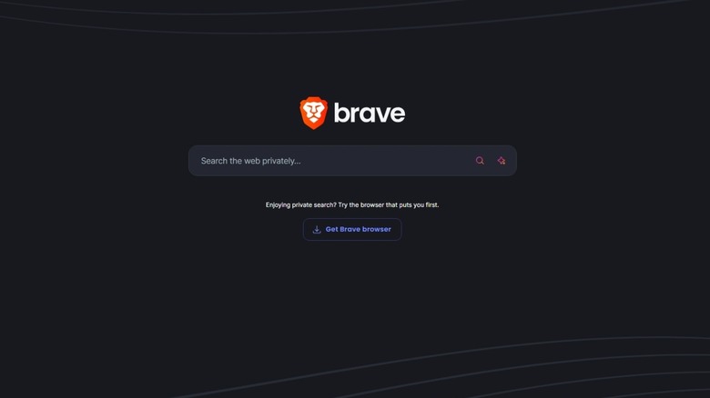 Brave Search homepage