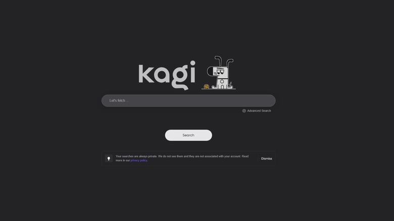 Kagi homepage