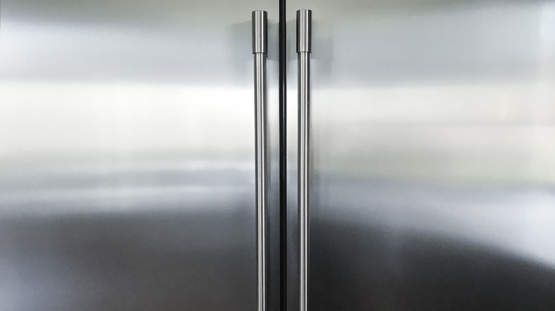 Stainless steel refrigerator doors