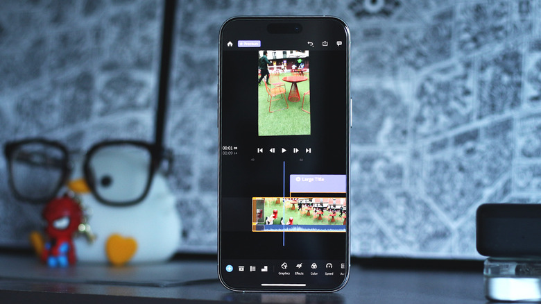 Adobe Premiere Rush video editing app on a phone