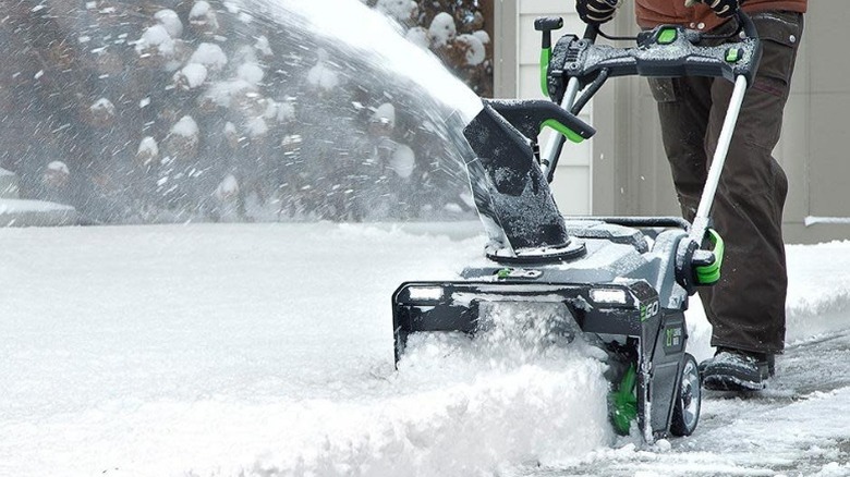 Ego snowblower on ice