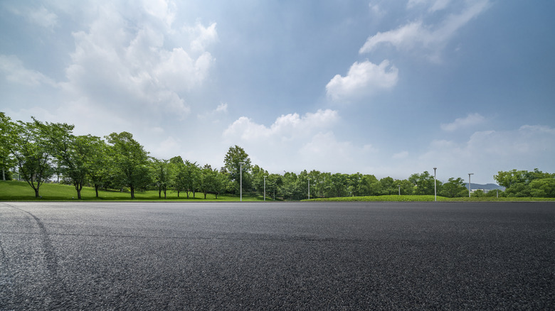 empty parking lot daylight