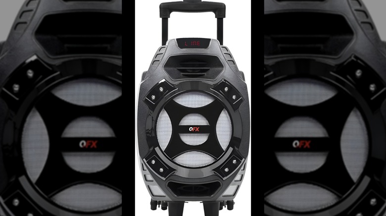 QFX speaker on white background