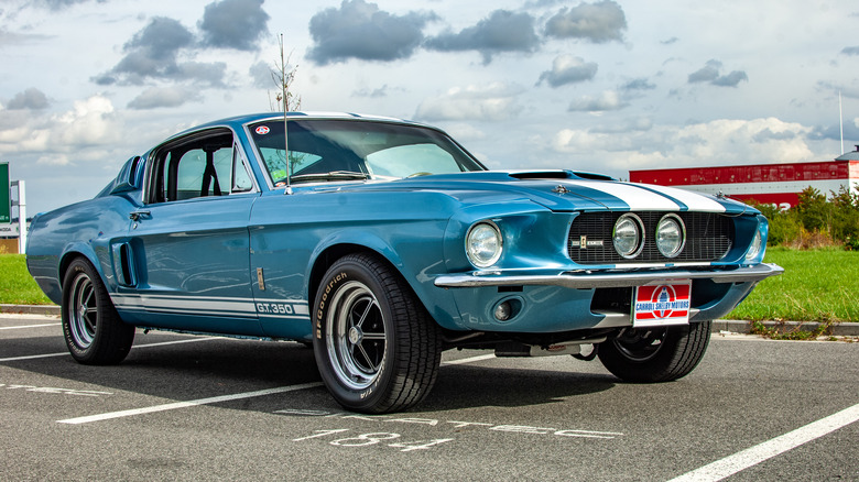 blue Shelby GT350