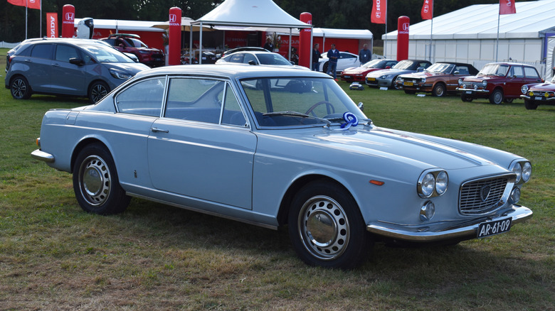 Lancia Flavia coupe at auto show