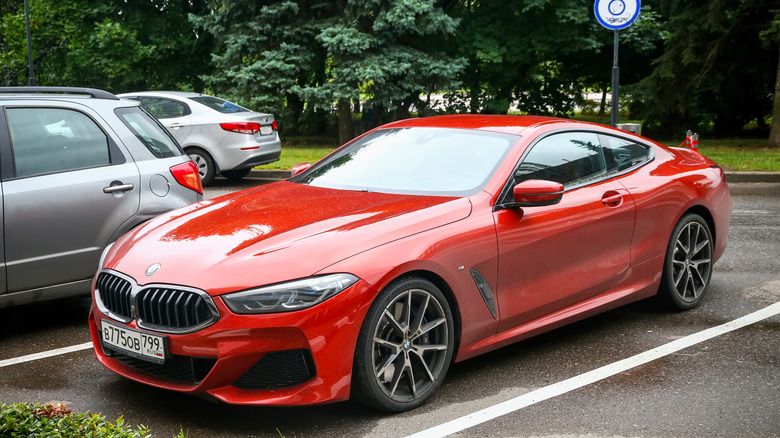 BMW 8 series parked